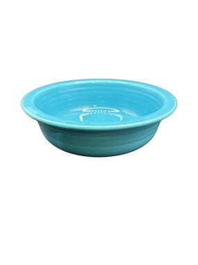 Vintage Original Fiesta Turquoise Nappy Bowl Fruit Bowl 9.5” Fiesta Turquoise